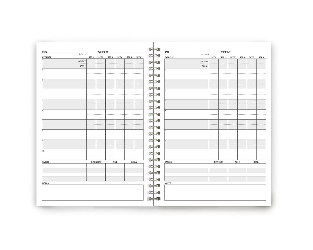 The Gym Log - The perfect logbook to record all your workouts - 8.3 x 5.8 inches with 104 pages and space for 100 workouts