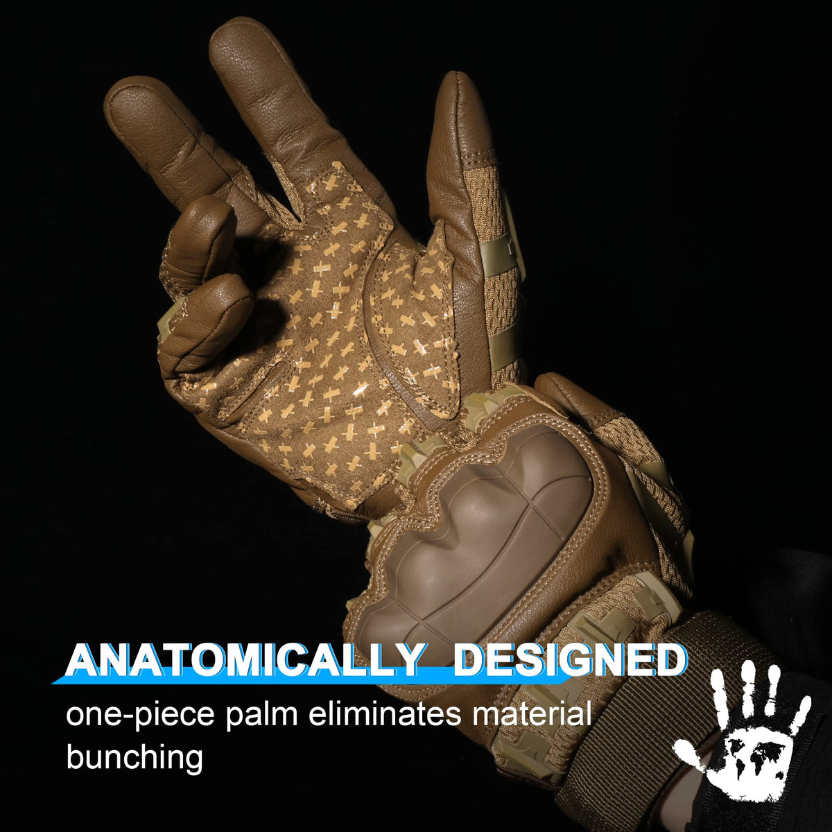 WTACTFUL Touch Screen Motorcycle Tactical Gloves for Men Airsoft Paintball Gear MTB Bike Cycling Cross-Country Motorbike ATV Hunting Hiking Riding Driving Work Outdoor Full Finger Gloves L Brown