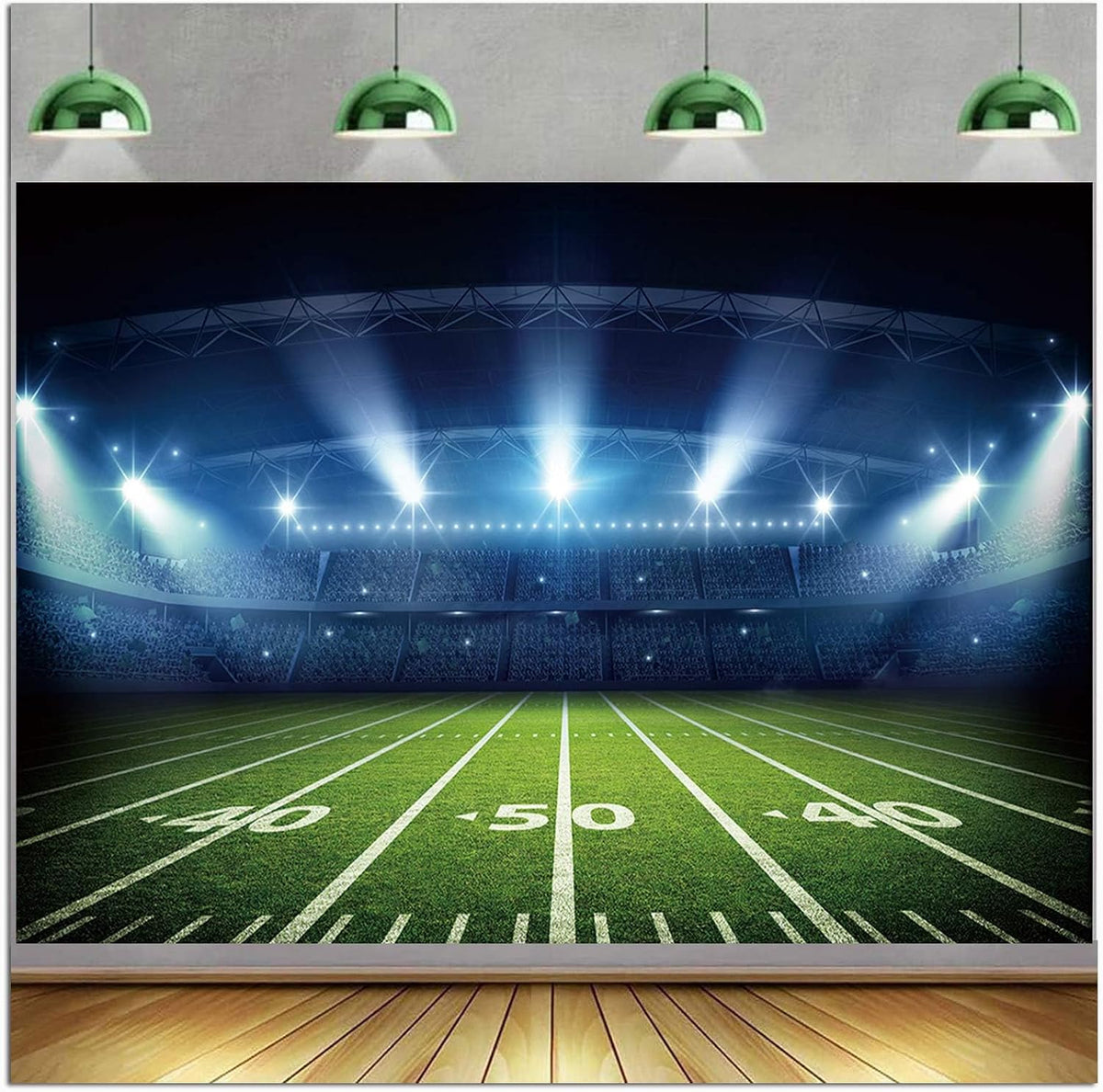 Generic Football Stadium Photo Backdrop Ports Stadium Auditorium Light Bowl Night Photography Background Children