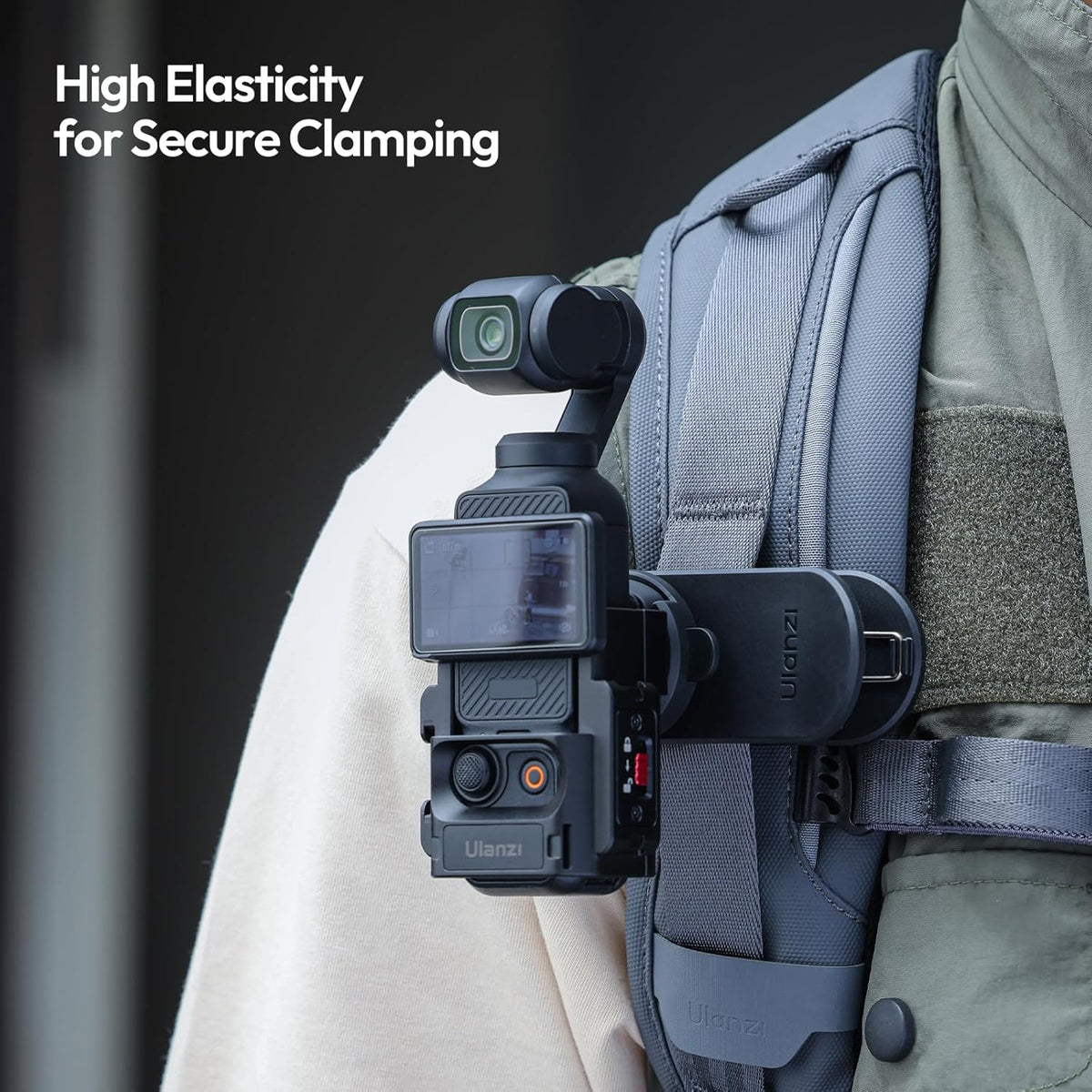 ULANZI CK02 Backpack 1/4" Insta360, Cka Quick Release Camera Mount Clip, Magnetic Mount Stand with Standard Thread