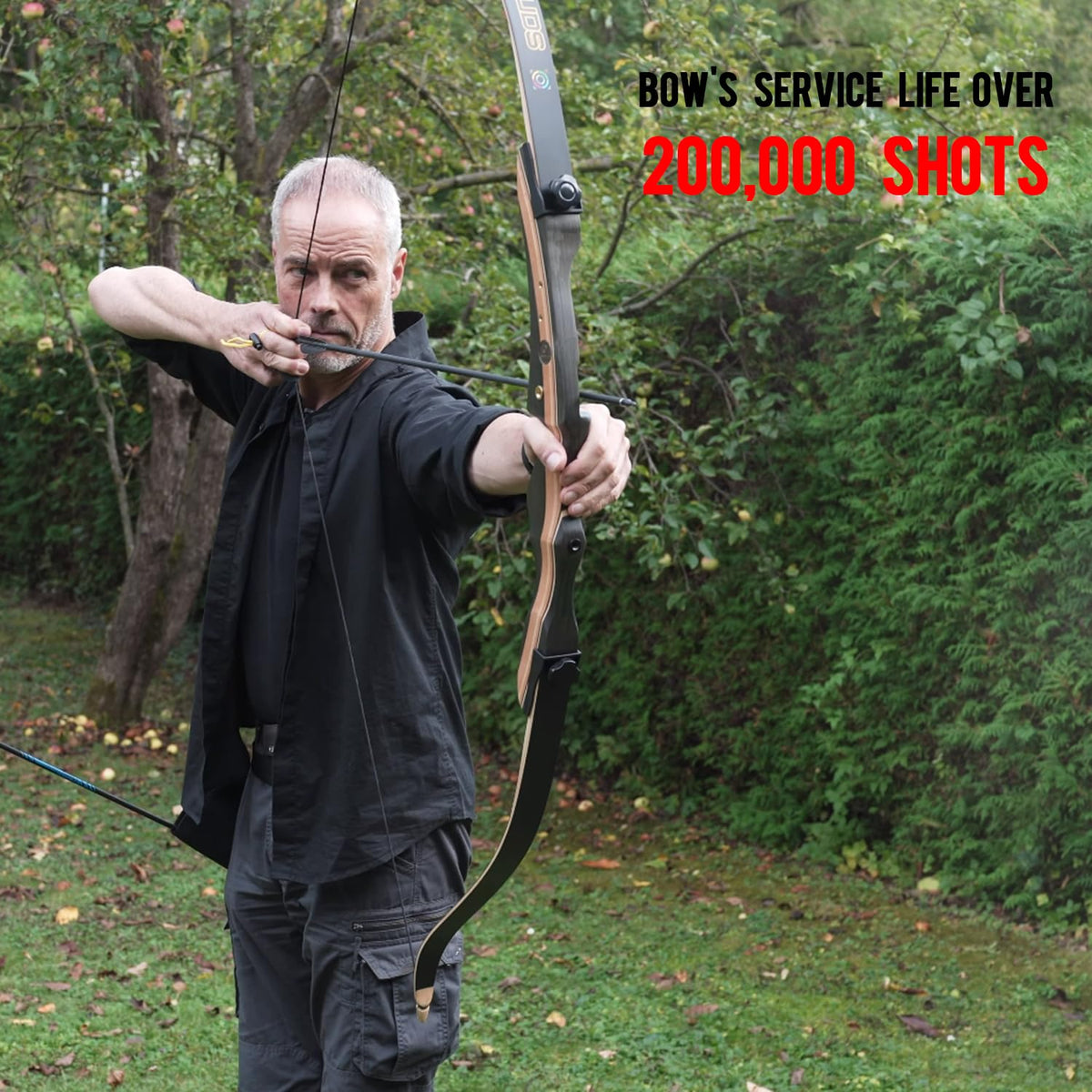 Sanlida Noble Standard Beginner & Intermediate Recurve Bow and Arrows Kit for Adult and Youth, Wooden Takedown Recurve Bow Package for Training, Practice & Competition RH Only (68", 36lbs)