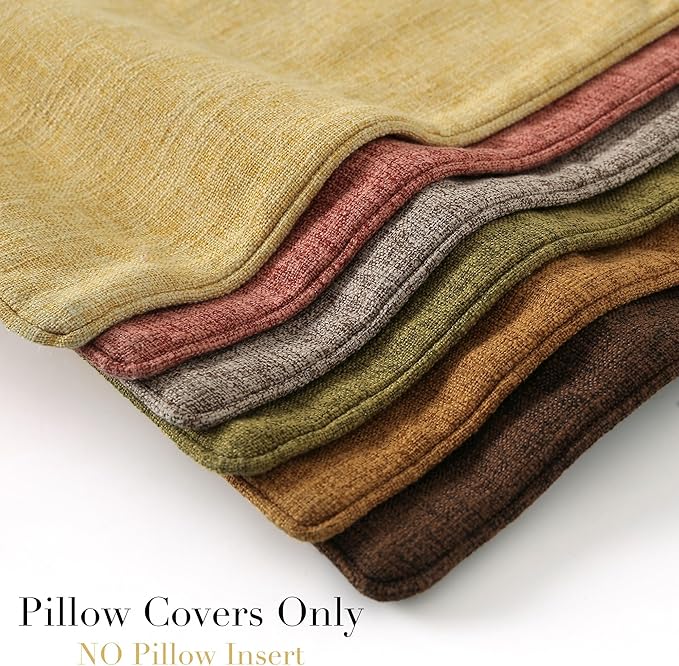 HPUK Pack of 2 Tan Throw Pillow Covers, 18x18 inch Accent Throw Pillows for Living Room, Bedroom, Dorm, Decorative Tan Pillow Covers for Couch, Sofa, Light Brown