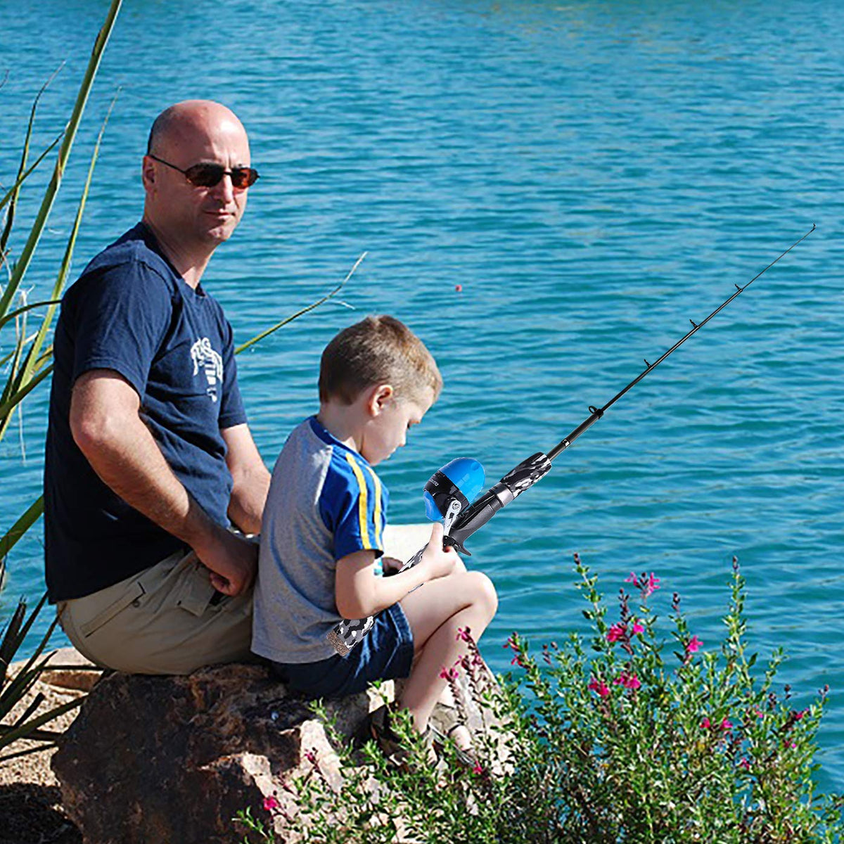 ODDSPRO Toddler Fishing Pole, Collapsible Fishing Pole and Reel Combo - Telescopic Fishing Pole for Boys Girls