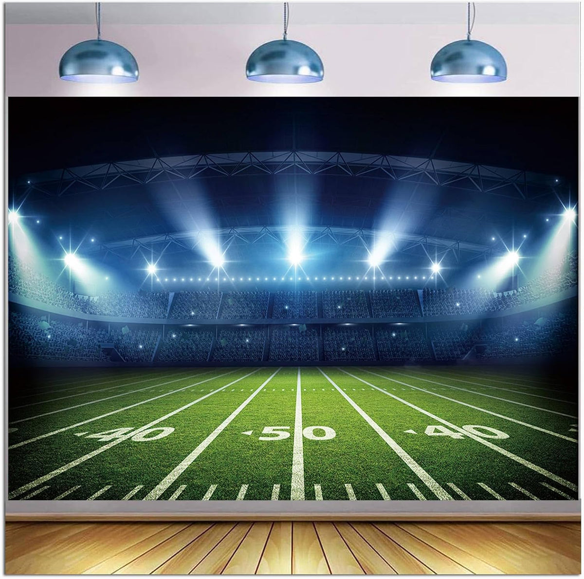 Generic Football Stadium Photo Backdrop Ports Stadium Auditorium Light Bowl Night Photography Background Children