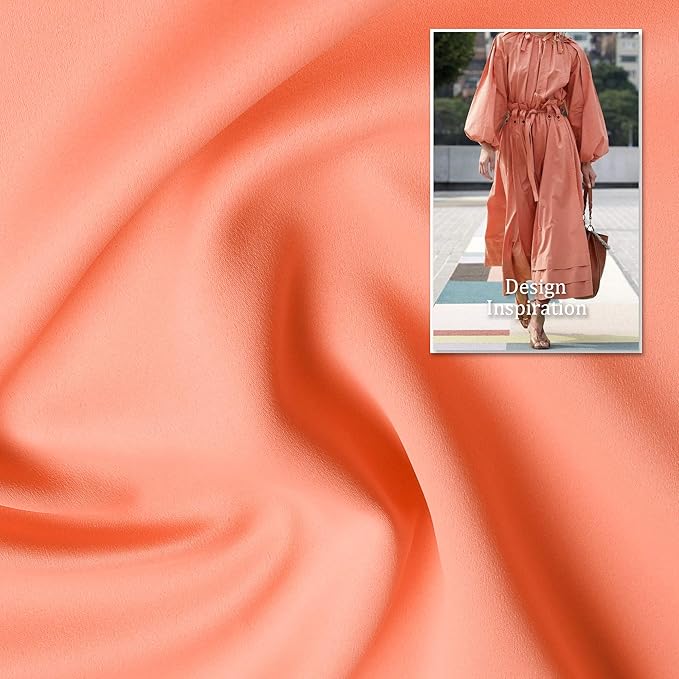 DUALIFE Light Coral Blackout Curtain Panels for Bedroom 45 Inch Length 2 Panels Set Solid Thermal Insulated Room Darkening Curtains with Grommet 38 W x 45 L Inch Salmon Coral Color
