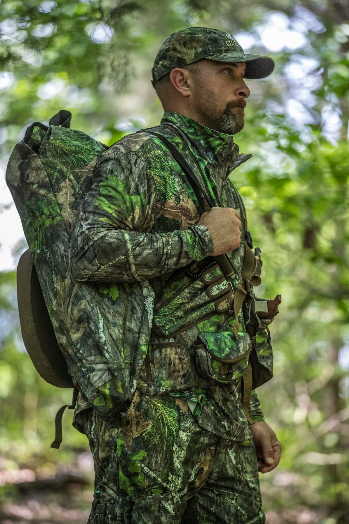 Mossy Oak Men's Tibbee Technical Lightweight Camo Hunting Shirt, X-Large, Original Bottomland