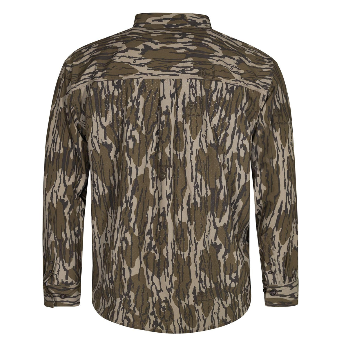Mossy Oak Men's Tibbee Technical Lightweight Camo Hunting Shirt, X-Large, Original Bottomland