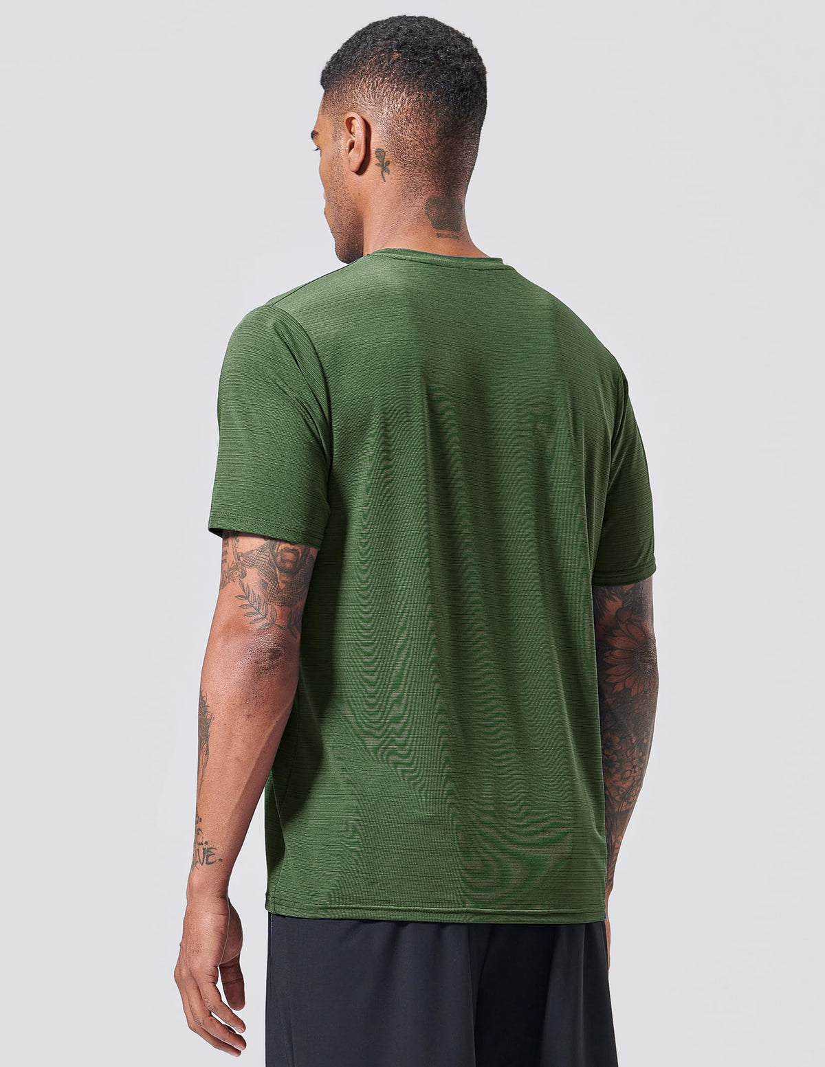 5 Pack Men’s Active Quick Dry Crew Neck T Shirts | Athletic Running Gym Workout Short Sleeve Tee Tops Bulk (Set 12, Small)