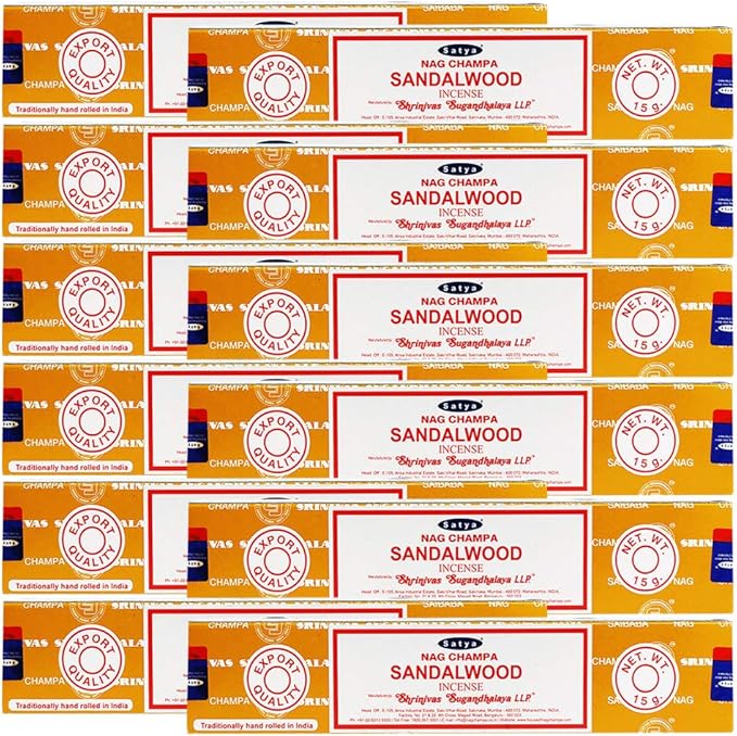 Sandalwood Incense Sticks - Total 180 Insence-Sticks and Incense Stick Holder Bundle Insence Insense Satya