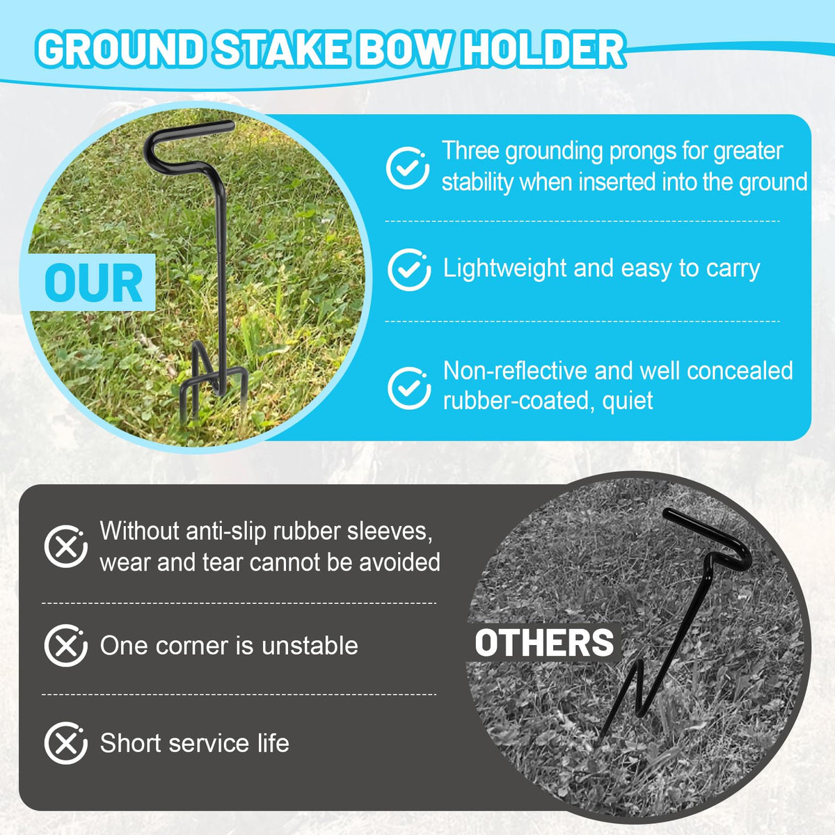 Ground Blind Bow Holder, 2-Pack