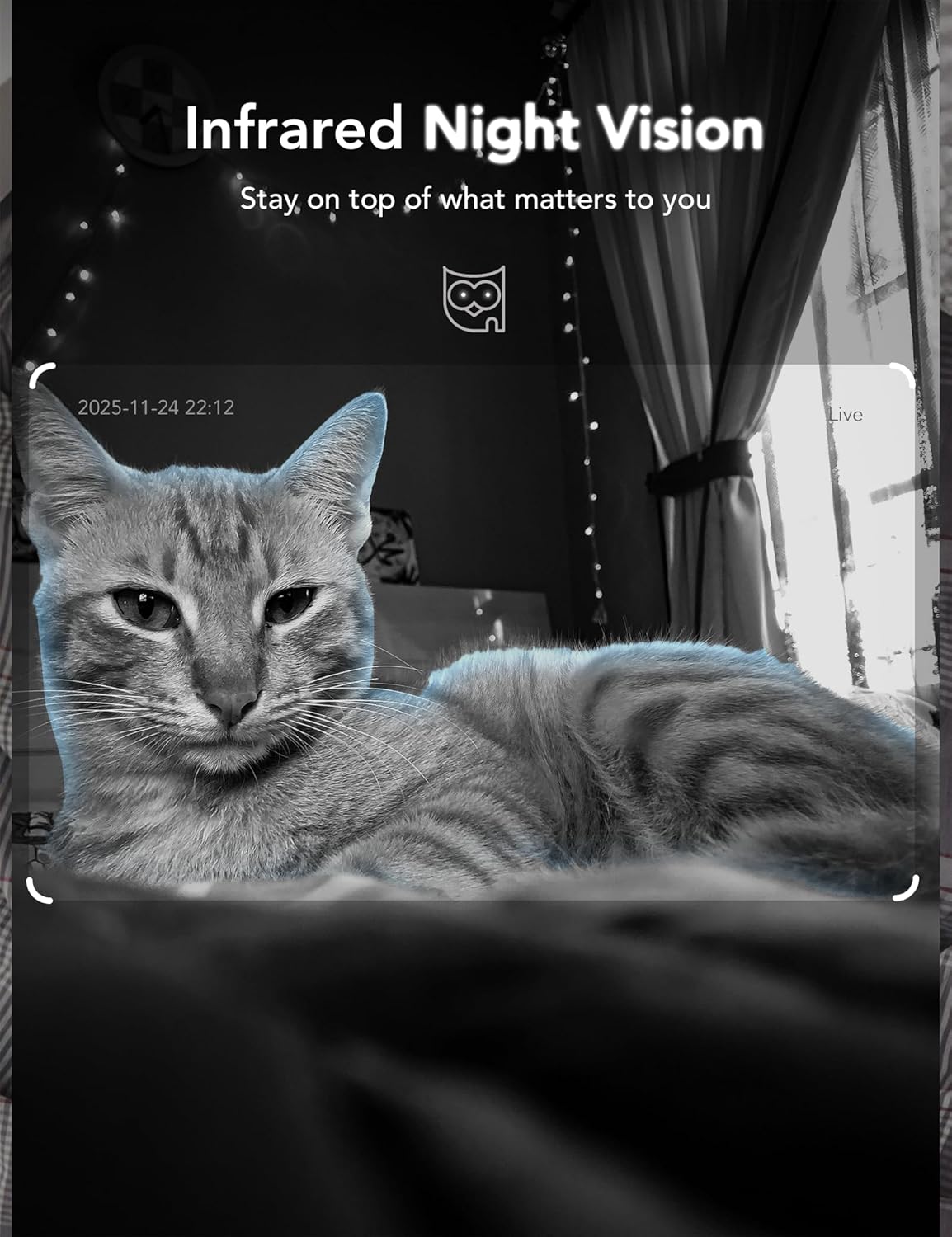 GNCC 2K GC4 Indoor Security Camera for Home, Pet Camera with Dual-Band WiFi, Mini Dog Cam with Phone App, Motion