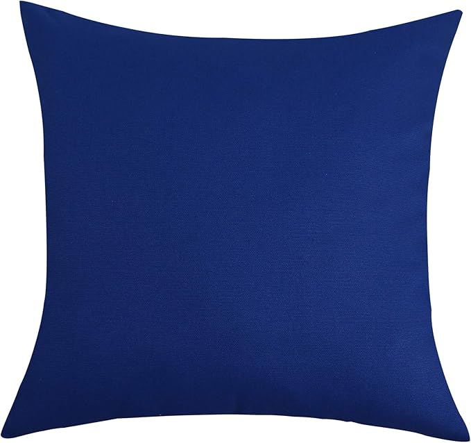 TangDepot Handmade Decorative Solid 100% Cotton Canvas Throw Pillow Covers/Cushion Covers, 45 Colors Available - (18" x18" , Royal Blue, 2 Count (Pack of 1))
