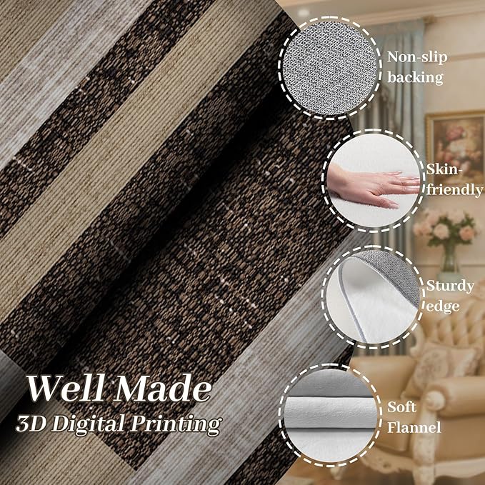 Modern Geometric Patchwork Long Hallway Rug Runners, 2x10ft, Neutral Brown Geometry Aesthetic Entrance Carpet, Absorbent Washable Foldable No Crease High Traffic Mat for Laundryroom