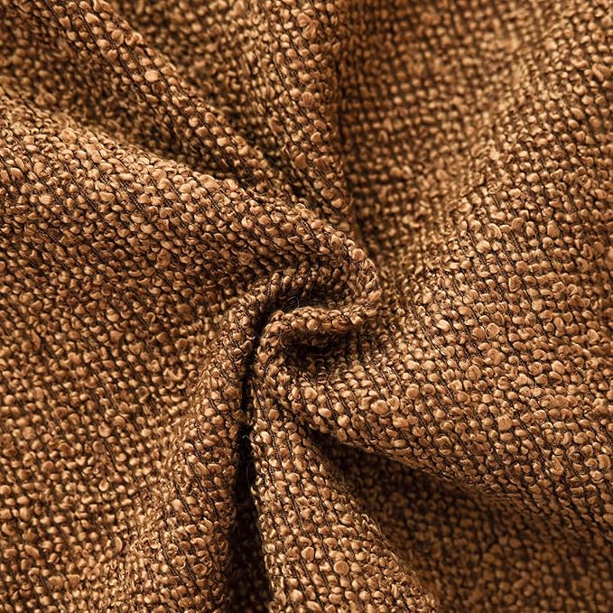 Foindtower Decorative Textured Boucle Throw Pillow Covers Accent Solid Pillow Cases Neutral Soft Cozy Couch Cushion Case for Chair Sofa Bedroom Living Room Home Decor 22x22 Inch,1PC,Hazel Brown