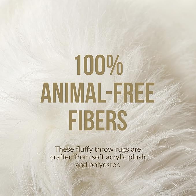 Luxe Gordon Faux Fur Rug with Soft and Fluffy Pile | Machine Washable Living Room Rug with Anti-Slip Backing | Cruelty-Free Area Rugs for Office or Bedroom, Gradient Chocolate, 4 ft x 6 ft