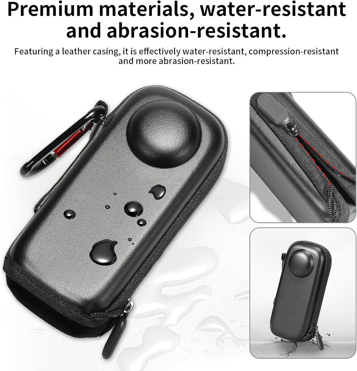 Vasgather 360 X5 Camera Accessory Kit for Insta - Lens Guards, Silicone Case, Camera Case (Black, Unisex)