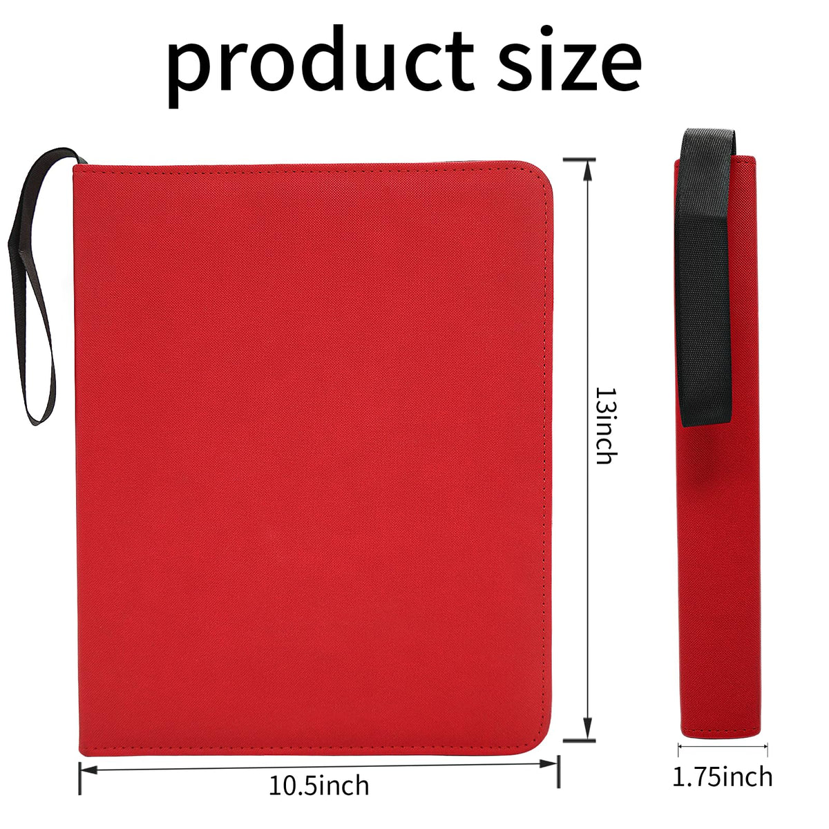 Card Binder – 720 Capacity, Zippered Trading Card Holder for MTG, Sports & Collectible Cards – Acid-Free, Durable & Travel-Friendly Storage (Red dots, 9 Pocket)