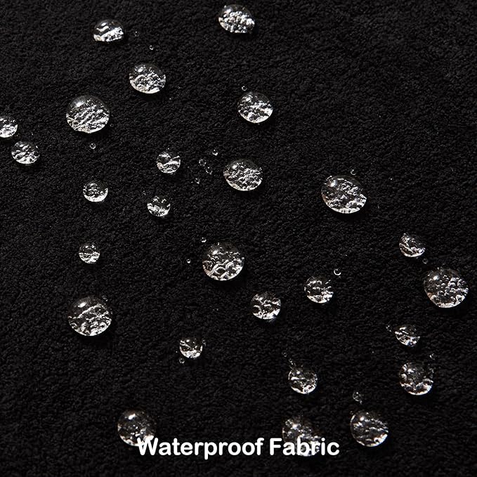Kevin Textile Waterproof Decorative Pillow Covers Black 26x26 Inch Pack of 2 Soft Boucle Textured Euro Pillowcases Elegant Accent Pillows for Couch Sofa Chair Bed Home Decor Indoor Outdoor