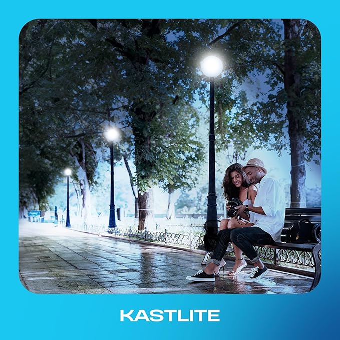 KASTLITE Lamp Post Globe Combo Lighting Fixture | 10" White Acrylic Lens with Black Fitter & Twist Lock Mounting | Fits 3" Diameter Posts (Not Included) | Comes with with 5000K LED Bulb