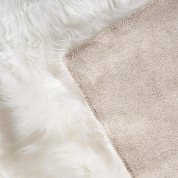 SAFAVIEH Faux Sheepskin Collection Runner Rug – 2' x 8', Ivory, Ultra-Soft Plush Accent for Bedroom, Living Room, or Hallway (FSS235A)