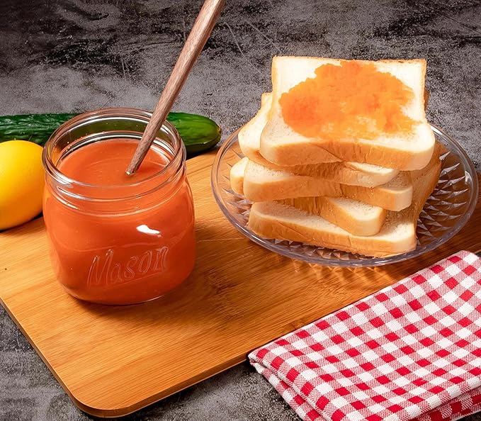 6PCS Wide Mouth Mason Jars 16oz with Airtight Lids and Bands, Canning Jars with Crystal Glass for Food Storage, Spice Jars, Canning, DIY Projects, Jam, Jelly, Honey, Preserving, Drinking