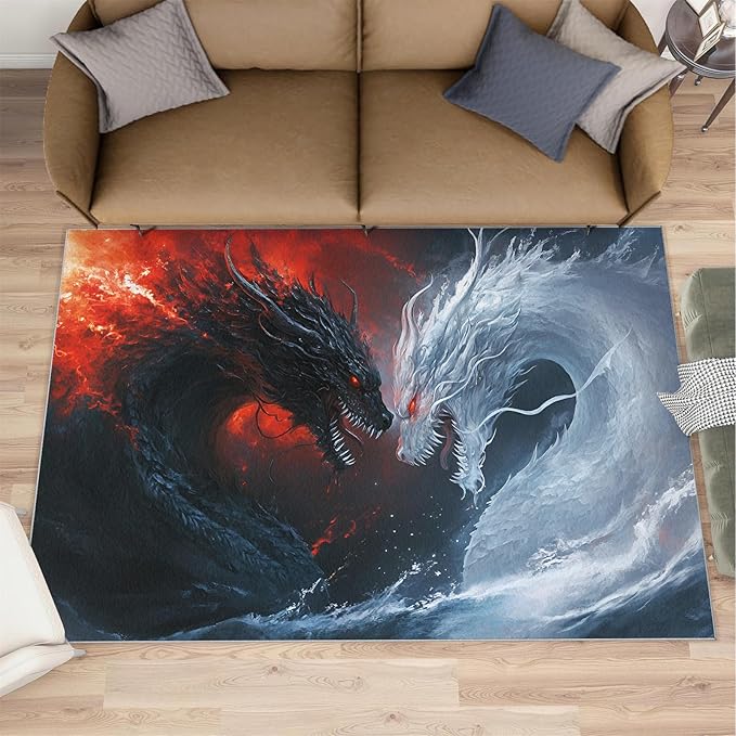 Graffiti Hip-Hop 3x5 Area Rugs for Living Room, Skateboarding Washable Non Slip Rugs, Street Art Low Pile Print Rug for Bedroom, Dining Room, Home Office