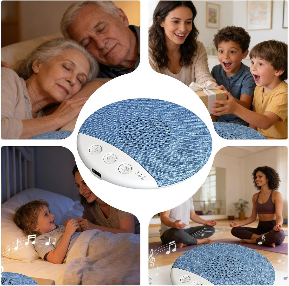 Generic Pillow Speaker | Mini Nighttime Aid Device with White Noise | Sleep Pillow Speaker, Multipurpose for Adults