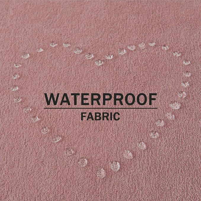 Kevin Textile Valentines Day Decorative Pillow Covers Plush Pink 22x22 Inch Pack of 2 Waterproof Soft Boucle Textured Euro Pillowcases Elegant Accent Pillows for Couch Sofa Chair Bed Home
