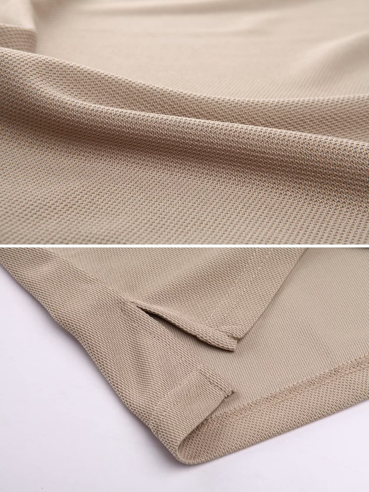 MAGCOMSEN Mens Polo Shirts Short Sleeve Golf Outdoor Dry Fit Polo Shirt Work Tactical T Shirt Khaki M
