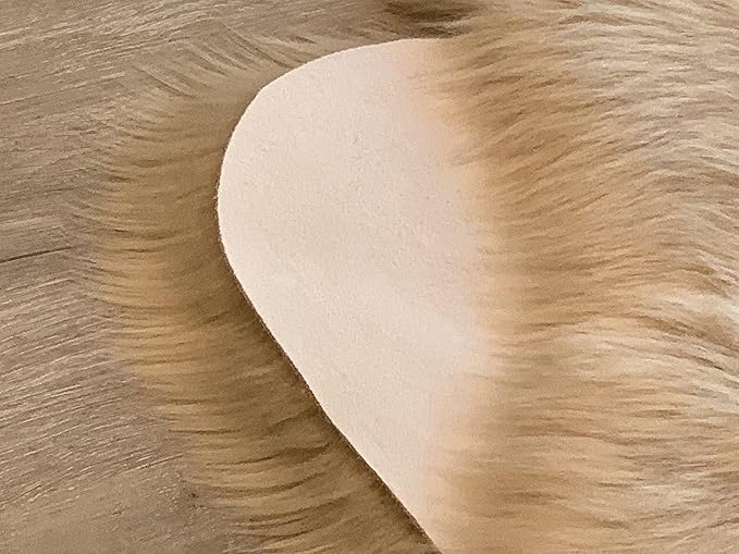 LAMBZY Faux Sheepskin Super Soft Hypoallergenic Silky Shag Rug for Living Room, Kids Room, Sofa (Octo 8 Pelts 6'x8', Beige)