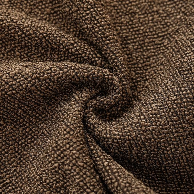 Foindtower Decorative Textured Boucle Throw Pillow Covers Accent Solid Pillow Cases Neutral Soft Cozy Couch Cushion Case for Chair Sofa Bedroom Living Room Home Decor 18x18 Inch,1PC,Chocolate