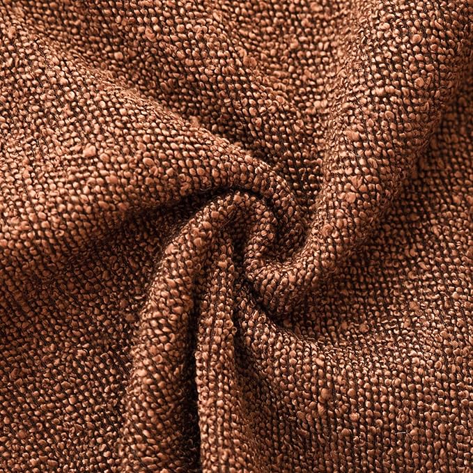 Foindtower Decorative Textured Boucle Throw Pillow Covers Accent Solid Pillow Cases Neutral Soft Cozy Couch Cushion Case for Chair Sofa Bedroom Living Room Home Decor 26 26 Inch,1PC,Red Taupe