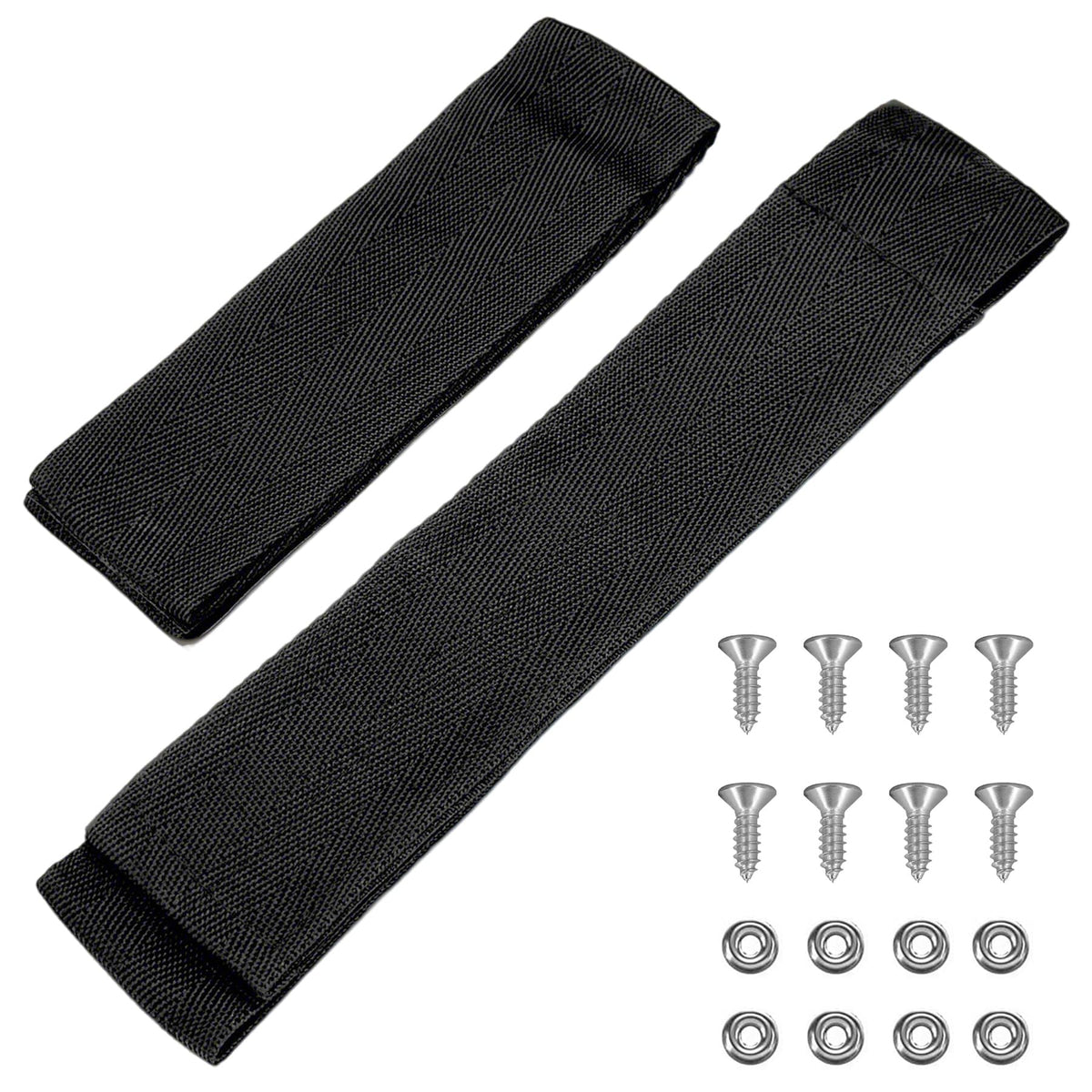 Luojiedejinbiao 12760-7 Fishing Rod Straps for Boat Deck 10 in and 6.5 in Rod Strap with Screws Universal Fit Storage Rack