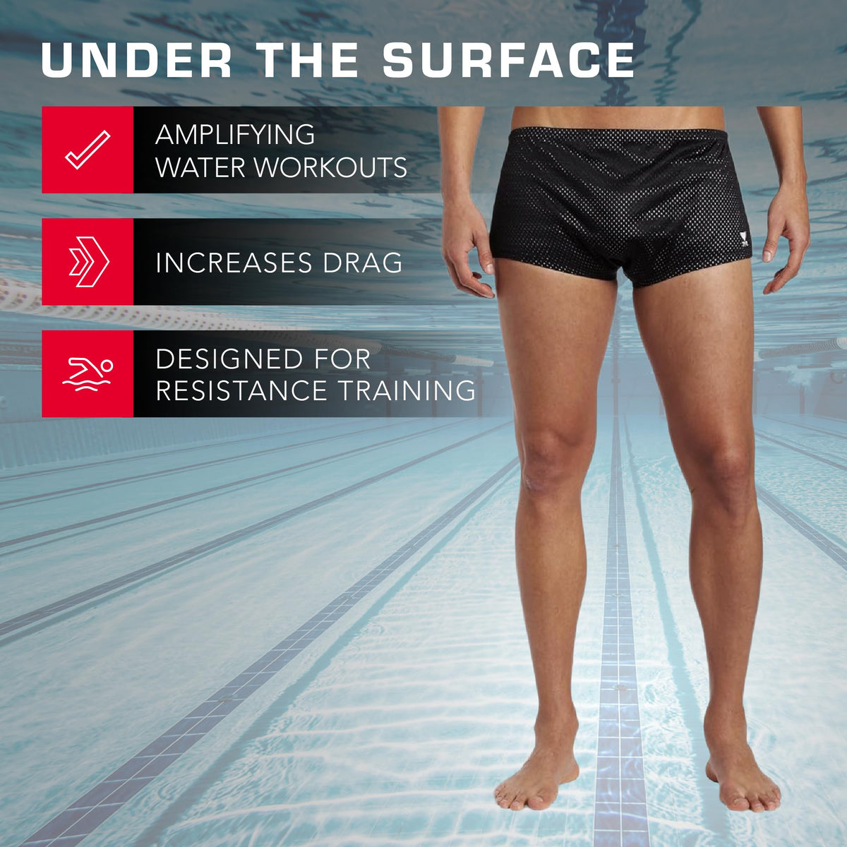 TYR Men's Poly Mesh Trainer Swim Suit (Black, 40)