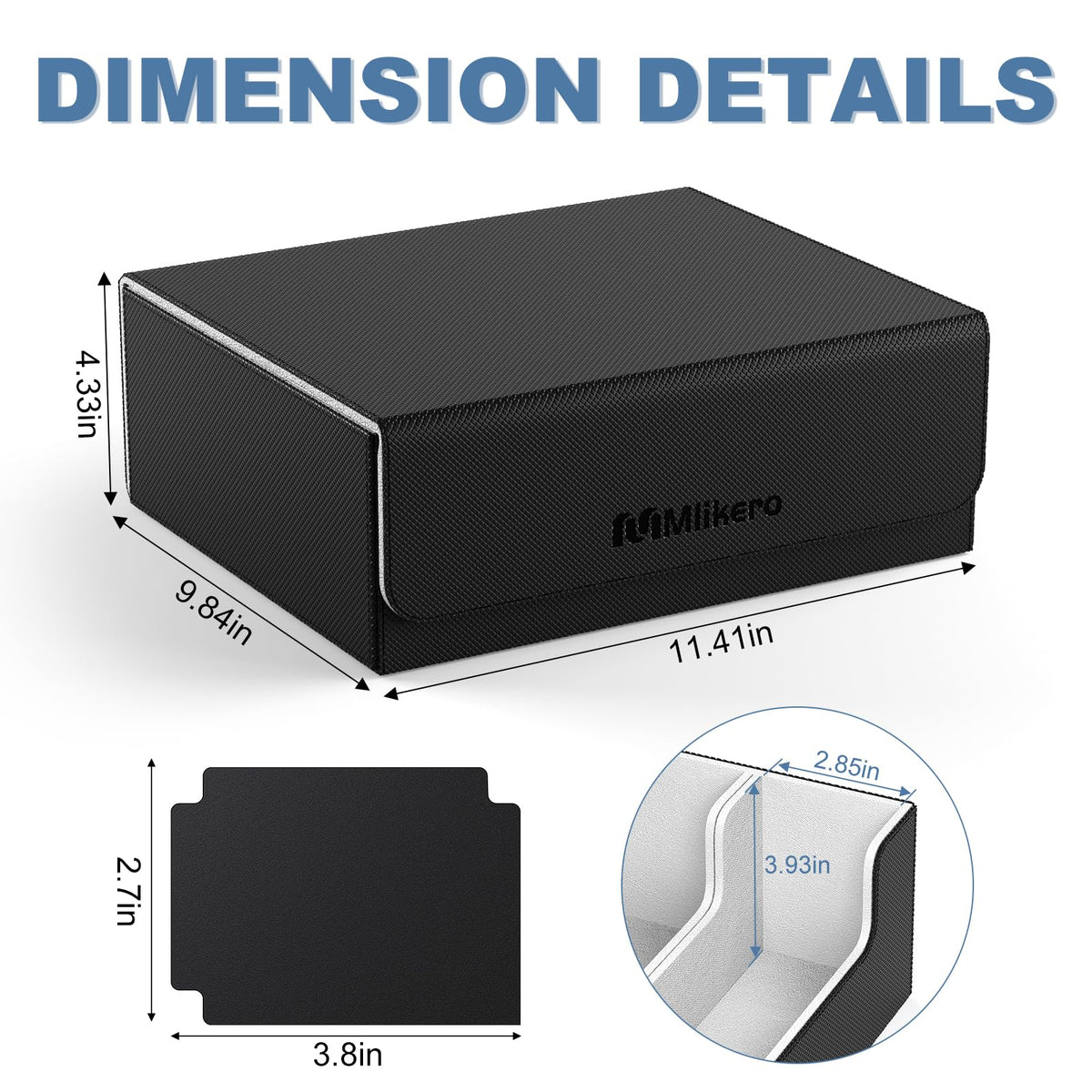 Mlikero 500 Black Card Sleeves and 1800+ Card Deck Box
