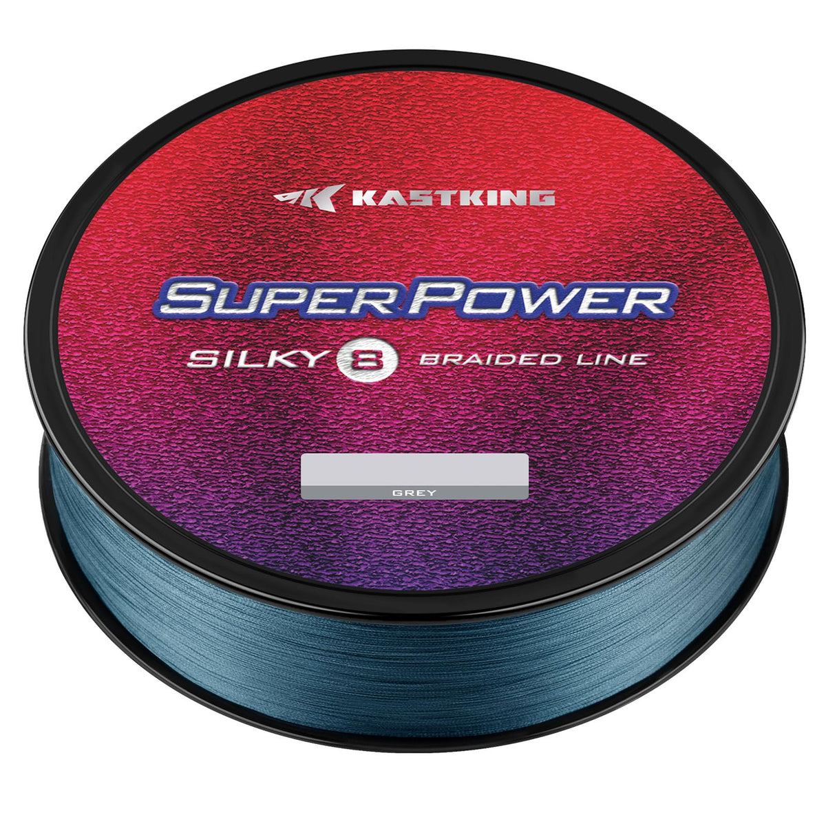 KastKing Superpower Silky8 Braided Fishing Line, Gray, 8 Strands, 80 LB, 150 Yds