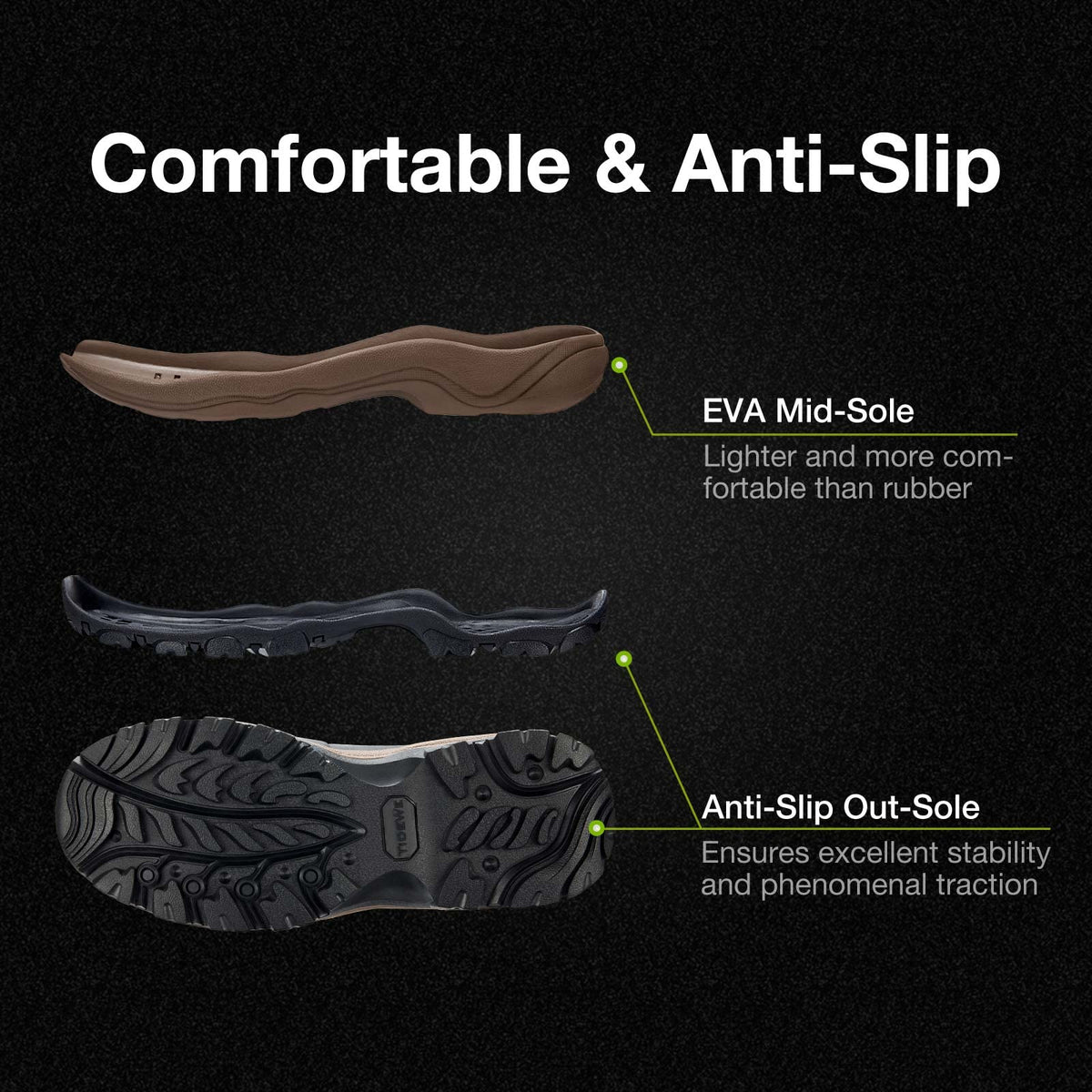 TIDEWE Hunting Boots Snake Proof for Men, Waterproof Insulated Warm Rubber With Steel Shank, 5mm Neoprene Lightweight Outdoor, Sturdy Work for Farming Gardening
