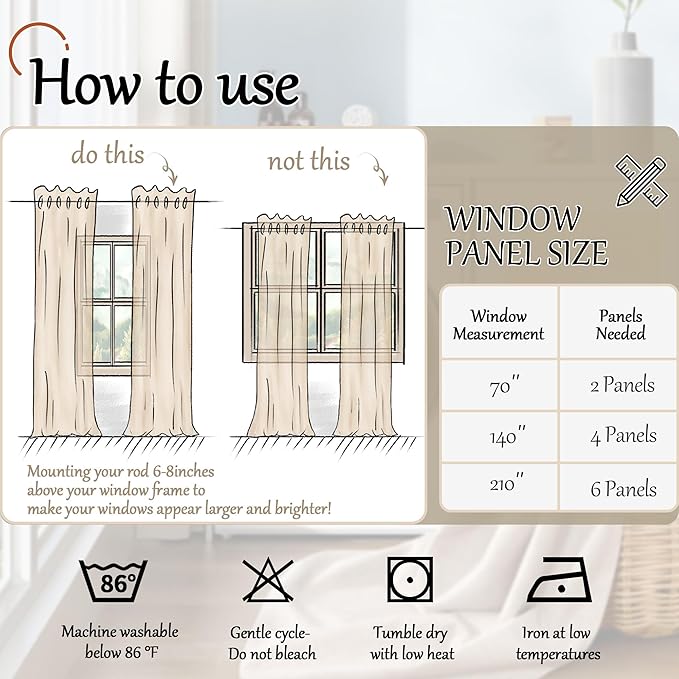 Baby Blue Linen Blackout Curtains for Nursery 84 Inch Length 2 Panels Set, Thermal Insulated Boho Total Black Out Noise Reducing Bonzer Grommets Window Curtains for Kids Bedroom, Each 60 Inch Wide
