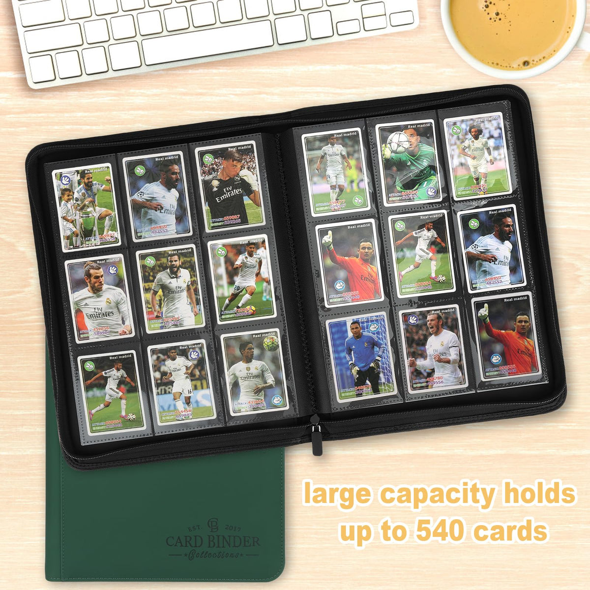 Foalgo Trading Card Binder, Card Collection Binder Album Folder with 540 Side Loading Pockets, 9 Pocket Trading Card Album Folder for TGC,MTG, Baseball Cards, Yugioh