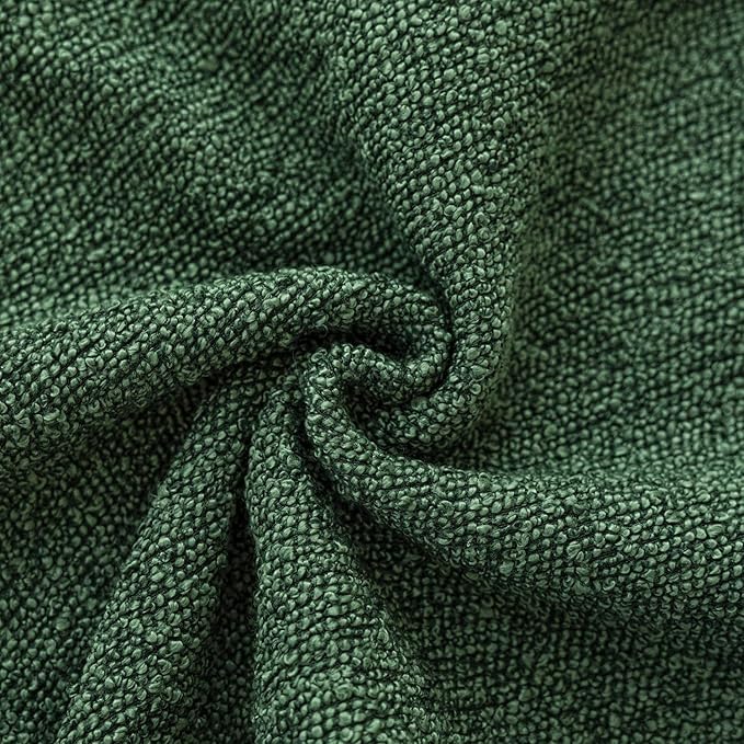 Foindtower Decorative Textured Boucle Throw Pillow Covers Accent Solid Pillow Cases Neutral Soft Cozy Couch Cushion Case for Chair Sofa Bedroom Living Room Home Decor 16x16 Inch,1PC,Pine Green