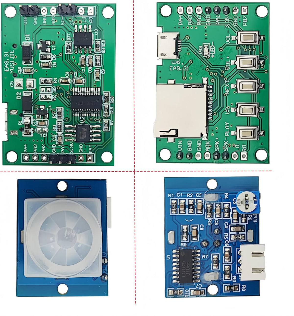 Yuuhseel MP3 DIY Audio Recorder and Player Kit Music Voice Recording Module DIY Welcomer Sound Recording Board