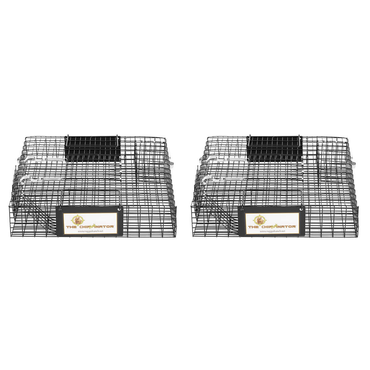 Rugged Ranch 2-Pack Chipmunkinator Multi-Catch Chipmunk Trap, Wire Cage, 14.5"x4"x14.5" Each - Live Catch-and-Release, 2-Door Humane Rodent Control, No-Poison Outdoor Use
