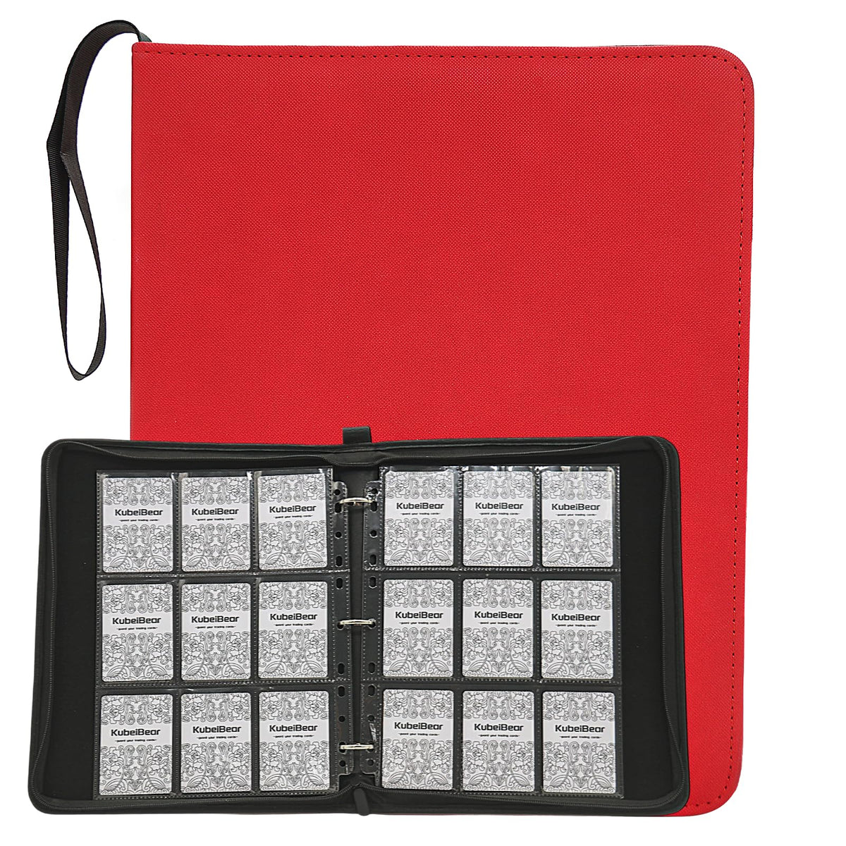 Card Binder – 720 Capacity, Zippered Trading Card Holder for MTG, Sports & Collectible Cards – Acid-Free, Durable & Travel-Friendly Storage (Red dots, 9 Pocket)