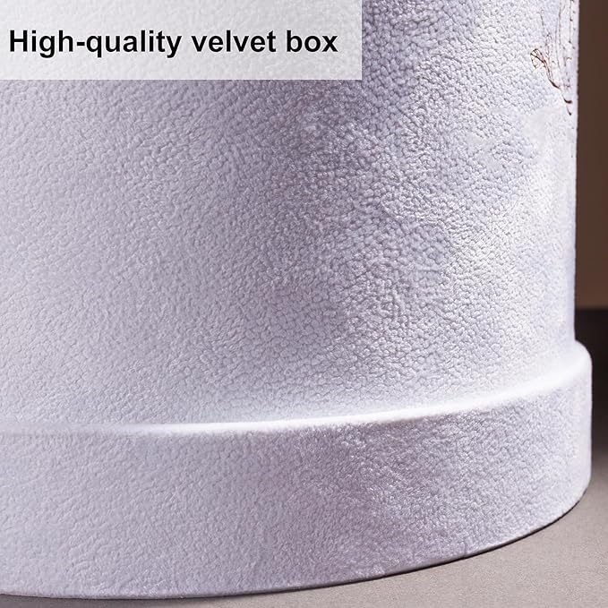 17 Flowers in a Luxury Suede Box, Birthday Gifts for Women, Preserved Flowers, Mothers Day Roses Gift for Mom, White