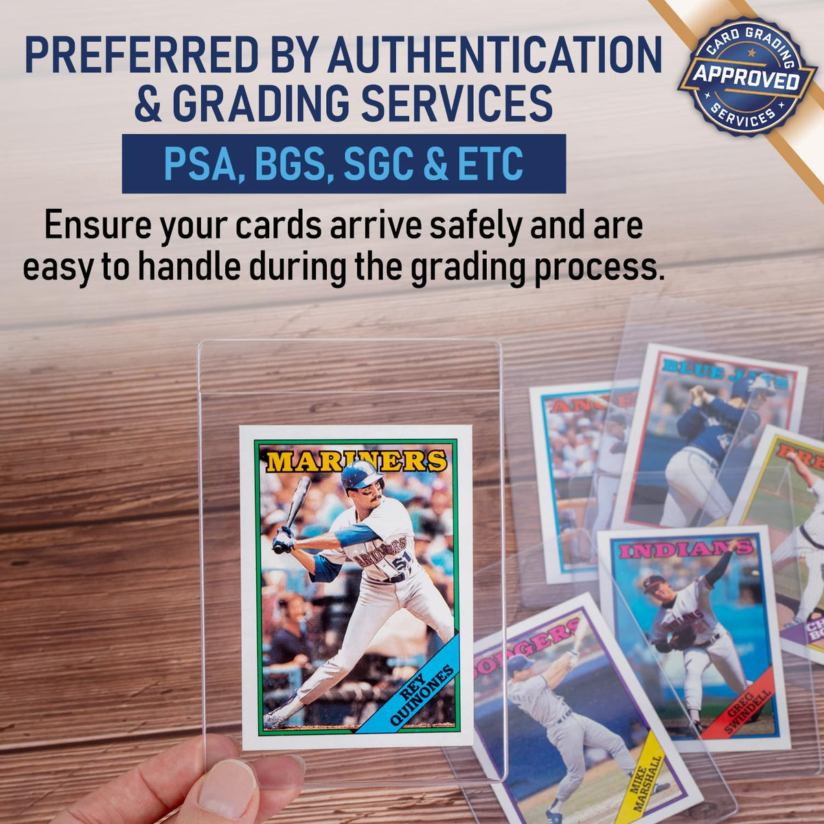 Semi Rigid Card Holder | PSA Graded Card Sleeves & Holder, PSA Cards Sleeves, Sports Saver SGC Slab Sleeve, #1 Hard Sleeve for Cards Grading Submission Approved for BGS, CSG, Clear TCG Protector.
