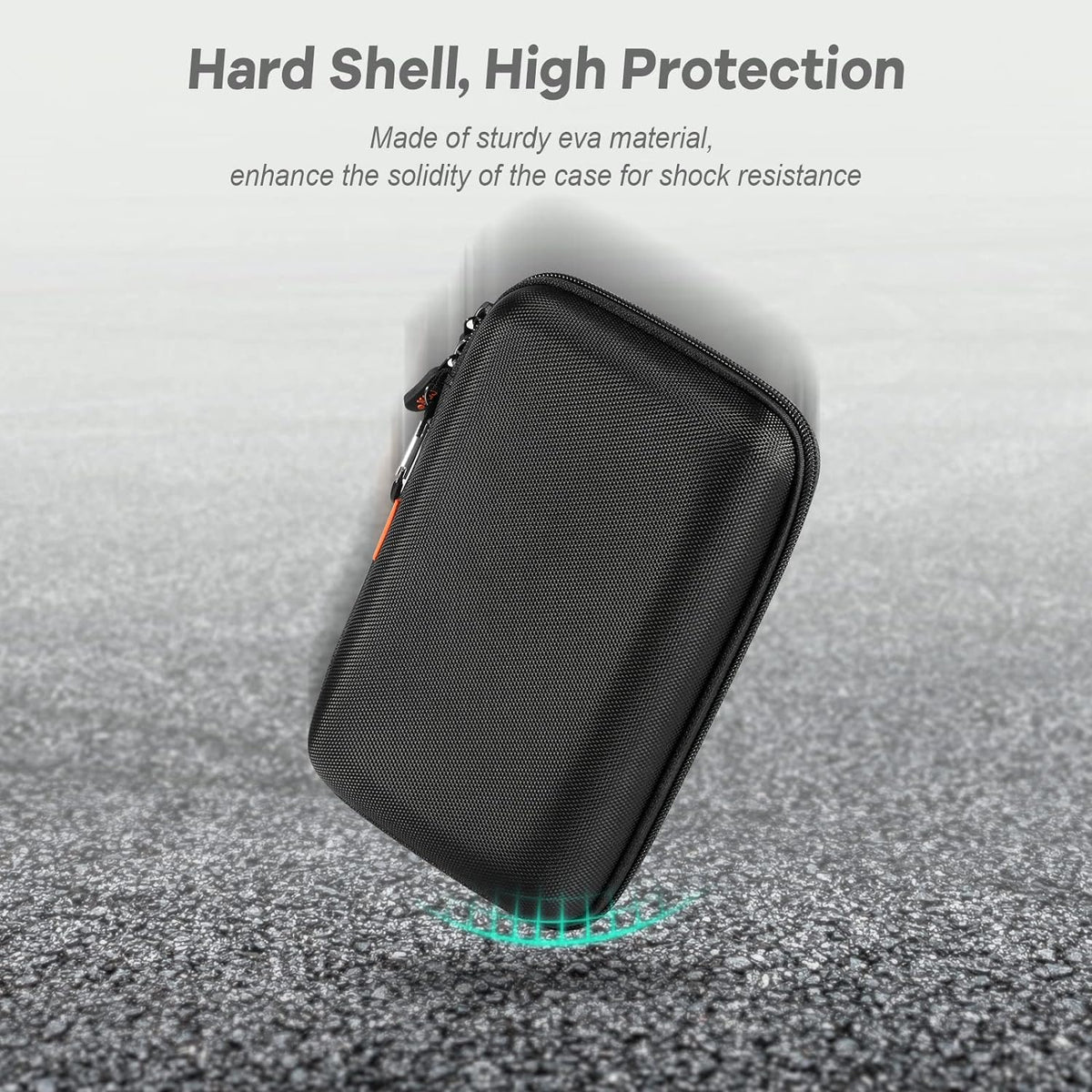 GLCON Shockproof Hard Shell Carrying Case for GPS, External Hard Drive, Power Bank, Charger, Cable, Heart Monitor, Cell