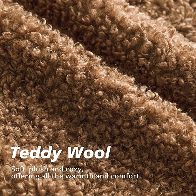 Foindtower 2 Pieces 26x26 Inch Dark Bronze, Faux Fur Throw Pillow Cover Accent Sherpa Furry Pillow Covers Fuzzy Soft Pillowcases Cozy Sheepskin Decorative Fleece Cushion Case for Bed Couch Living Room