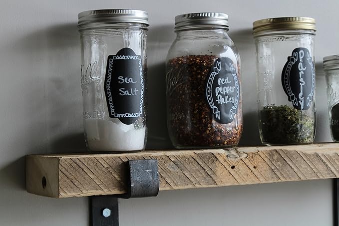 Urban Legacy Accent Shelves | Reclaimed Barn Plank | Set of 2 with Full Brackets (Natural, 30" x 4.5" x 2")