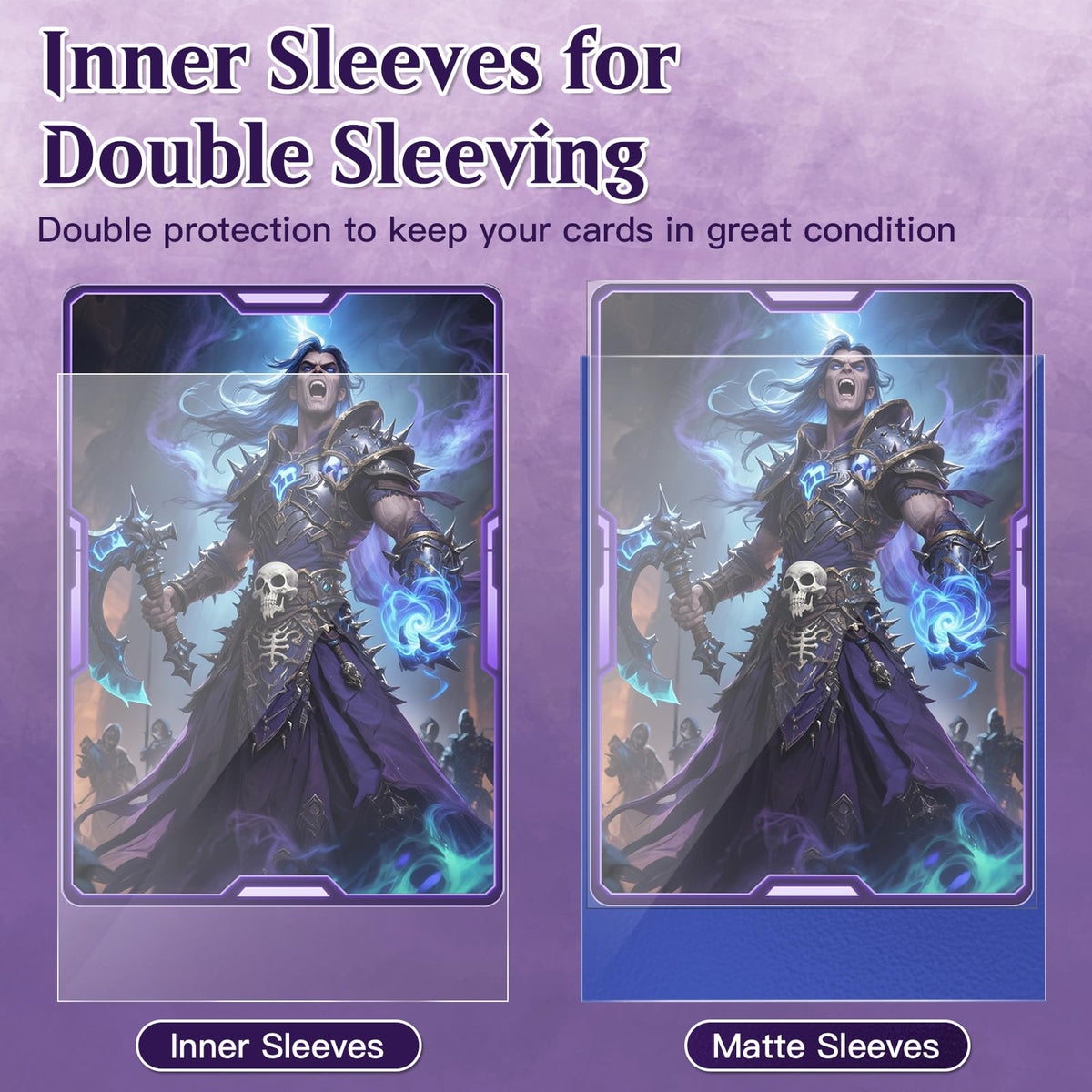 2400 Perfect Fit Sleeves,Inner Clear Card Sleeves Perfect Fit for Double Sleeving,60-Microns Ultra Clear Protection,High Clarity Trading Card Sleeve Compatible with MTG, TCG, Game,Sport Cards
