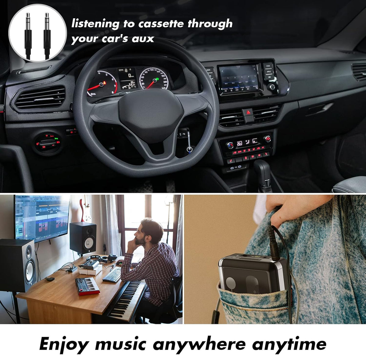 Cassette Cassette MP3 Cassette Mersoco Portable Tape Player, USB to Converter, Audio Music Digital Converter